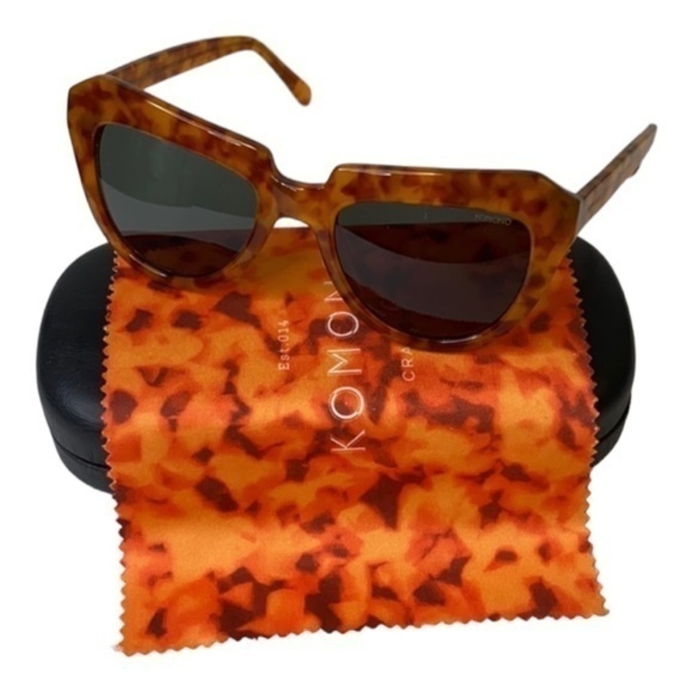 Komono Women’s Sunglasses Cat-eye NEW Tan Caramel Stella NIB - Picture 5 of 11